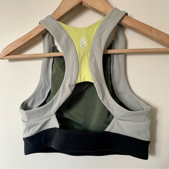 Free People Movement Shadow Boxer Combo Sports Bra Size Small Olive Green - Picture 2 of 3